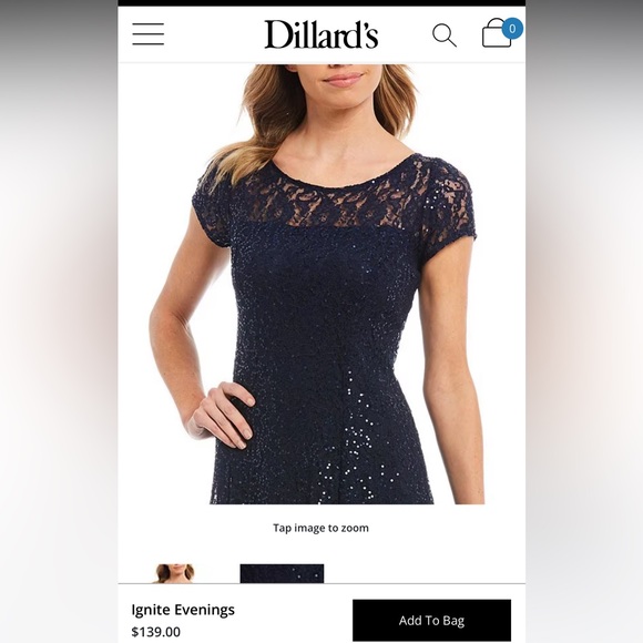 Formal Sequin Lace Midi Dress - Never Worn - Picture 3 of 4